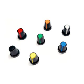 Potentiometer button for 6mm shaft - colour selectable