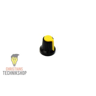 Potentiometer Knopf für 6mm Welle - Gelb