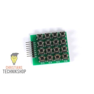 4x4 Matrix Keypad Keyboard Modul 16 Tasten 8 LEDs für Arduino