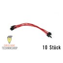10 einzelne Jumper Wire | 20 cm Kabel | male auf male | rot