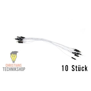 10 einzelne Jumper Wire | 20 cm Kabel | male auf male | weiß