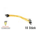 10 single Jumper Wire | 20 cm Cabel | male on male | yellow