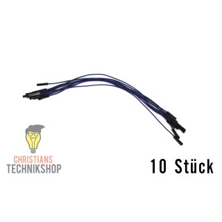10 einzelne Jumper Wire | 20 cm Kabel | female auf female | blau