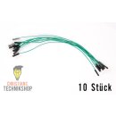 10 single Jumper Wire | 20 cm Cabel | male on female | green