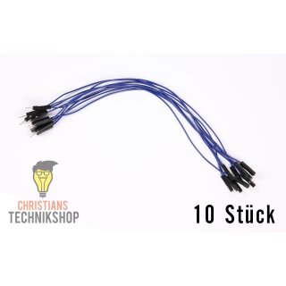 10 single Jumper Wire | 20 cm Cabel | male on female | blue