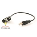 USB-B Kabel | USB 2.0 B-Buchse auf USB 2.0 B-Stecker | verschraubbare Buchse | Verlängerung | Länge 30 cm | Arduino | Christians Technikshop