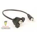 USB-B Kabel | USB 2.0 B-Buchse auf USB 2.0 B-Stecker | verschraubbare Buchse | Verl&auml;ngerung | L&auml;nge 30 cm | Arduino | Christians Technikshop