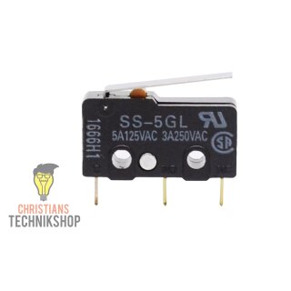 SS-5GL Mikroschalter | 5A Schnappschalter mit SPDT