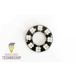 WS2812B RGB LED Ringe schwarz in verschiedenen Größen | 8 LEDs