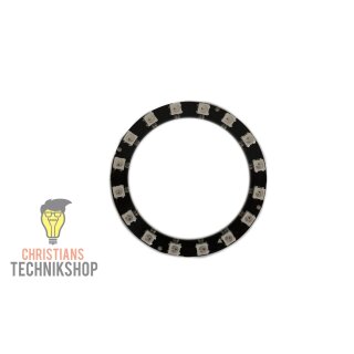 WS2812B RGB LED Ringe schwarz in verschiedenen Größen | 16 LEDs