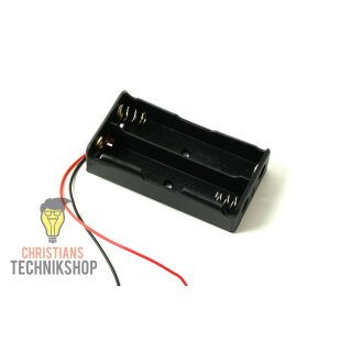 double battery holder for 2x 18650 batteries, out of plastic