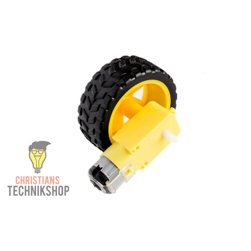 Smart Car Robot Plastic Tire Wheel with DC 3-6/12V Gear Motor For Arduino Robot 