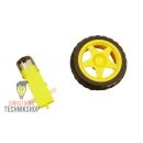 Intelligent Robot Tire | 65mm Rad | Wheel with DC Gear...