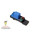 1-Kanal 5V Relay / Relais Modul 10A - 250VAC inkl. Hutschienenhalter EN50022