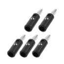 5 pieces Banana Plugs black stackable