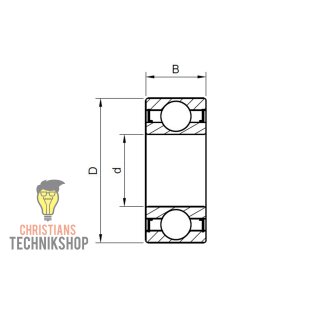 Miniatur Kugellager MR74 ZZ - dxDxB 4x7x2.5 mm