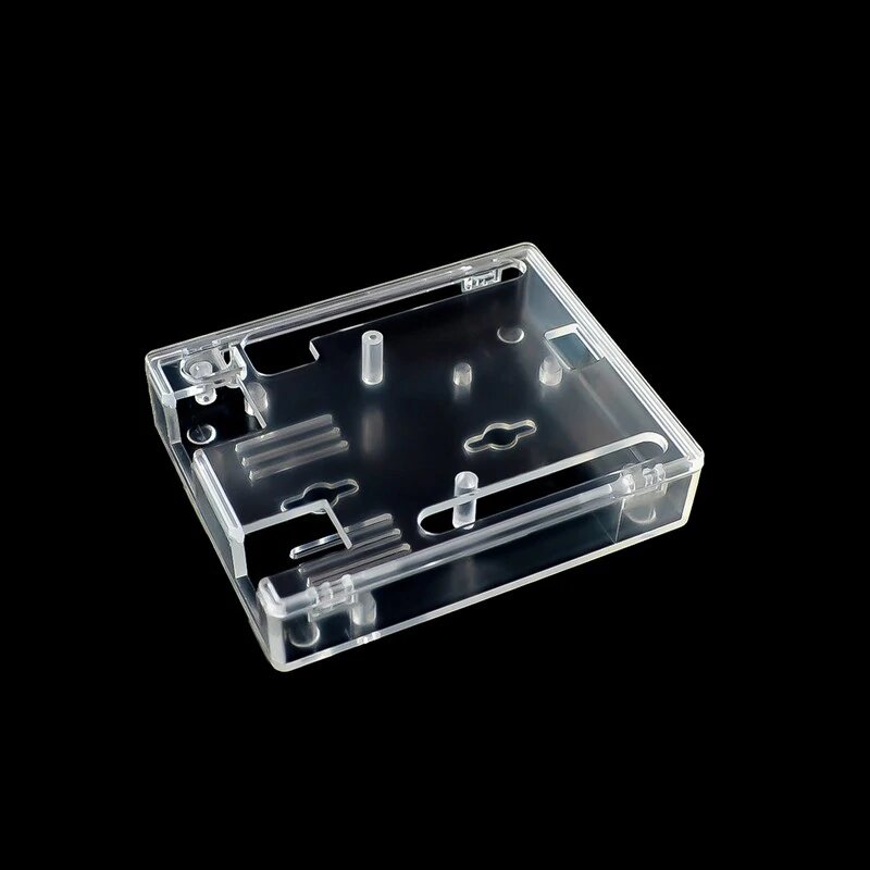 Gehäuse für Arduino Uno - schwarz und transparent schlank