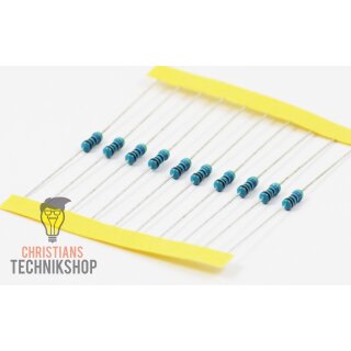 10 Stück Metallschichtwiderstände 1/4 Watt - 10 Ohm