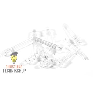 10 Stück | RGB LEDs gemeinsame Kathode | Leuchtdiode 5mm Durchmesser | lange Lebensdauer | Christians TechnikShop