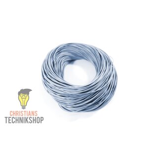 100 Meter Silicon cabel strand AWG 26 - 0,1280 mm² -  colour grey