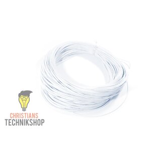 Silikonkabel Litze Hochflexibel AWG 26 - 0,1280mm² - Meterware wählbar Farbe Weiß