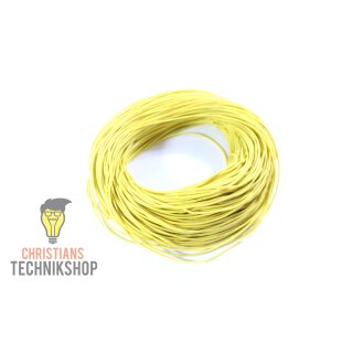 Silikonkabel Litze Hochflexibel AWG 26 - 0,1280mm² - Meterware wählbar Farbe Gelb