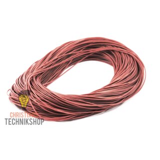 Silicon cabel strand highly flexible AWG 26 - 0,1280 mm² - bulk goods selectable colour brown