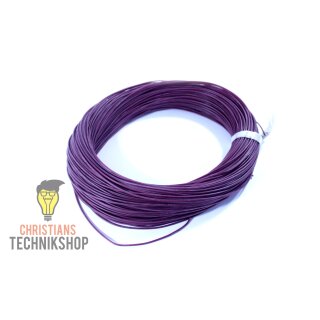 Silicon cabel strand highly flexible AWG 26 - 0,1280 mm² - bulk goods selectable colour violet
