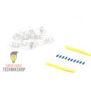 10 pieces | LEDs incl. resistors yellow 5V